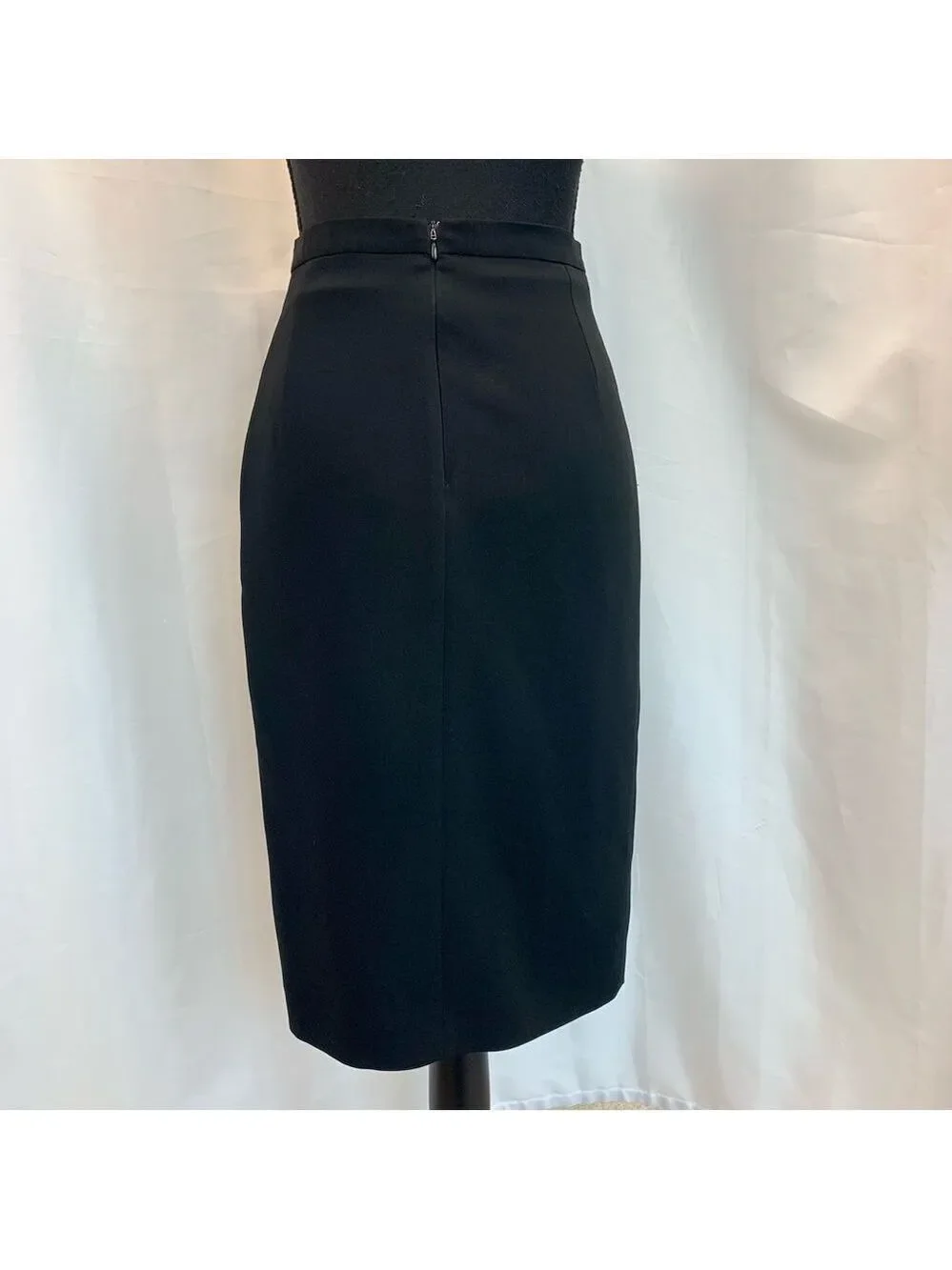 Altuzarra black pencil skirt side slit Sz 36 NWOT